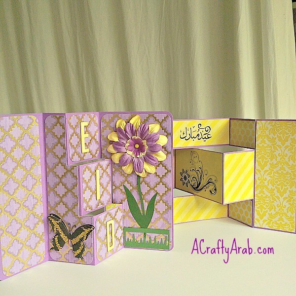 easy paper craft to make a beautiful card layered card