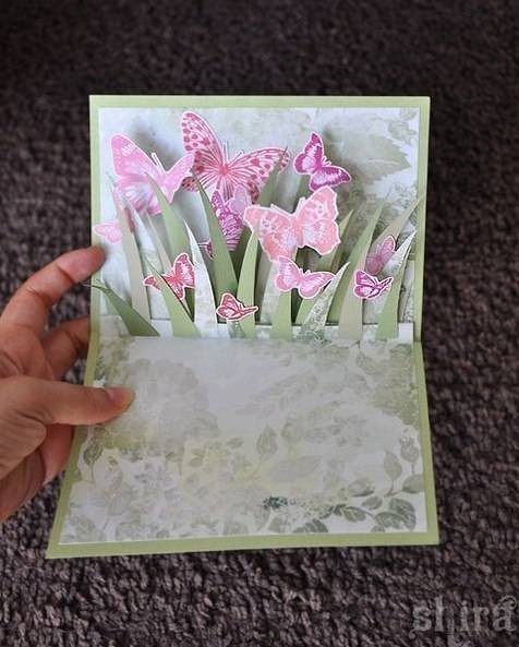 easy paper craft to make a beautiful card 3D card 