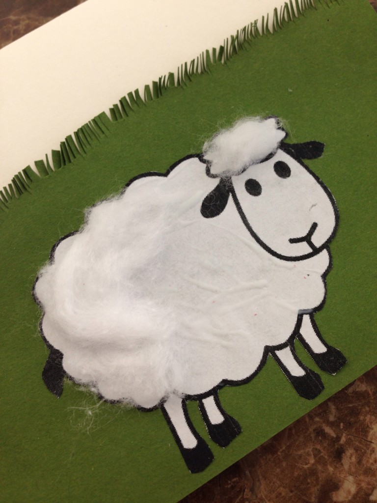 eid greeting card design for kids sheep card 