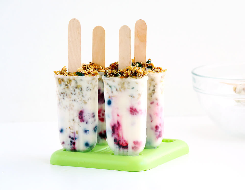 ideas for kids breakfast berry popsicles