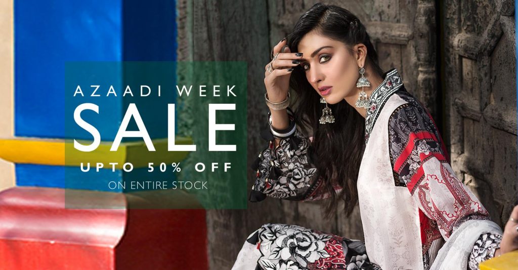 Azadi Deals and Discounts on Pakistani Designer Lawn Creative