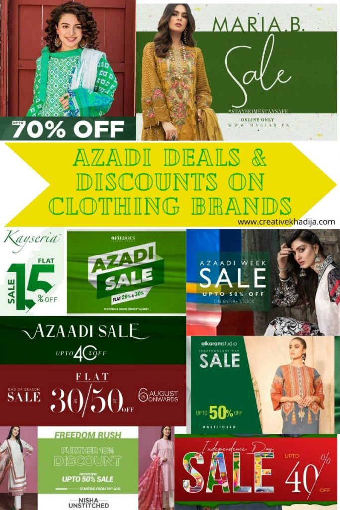 best azadi deals and discounts on Pakistani designer lawn brands