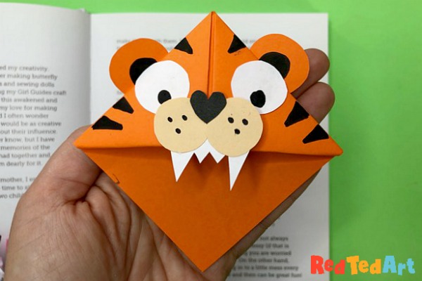 easy origami for kids | origami bookmark DIY 