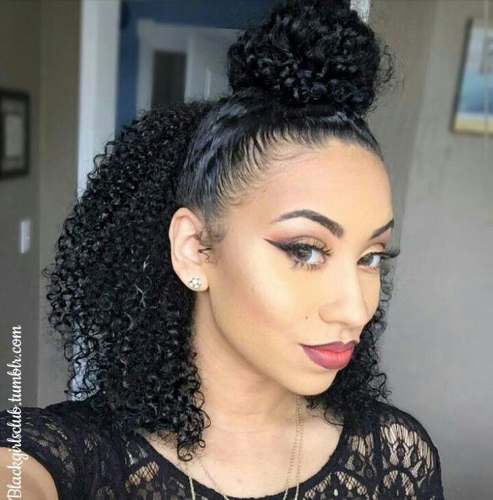 how to style short curly hair half knot
