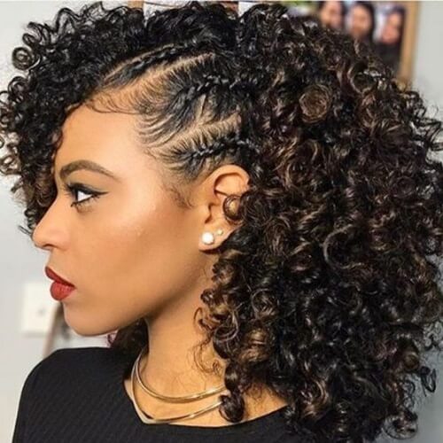 how to style short curly hair mini braids