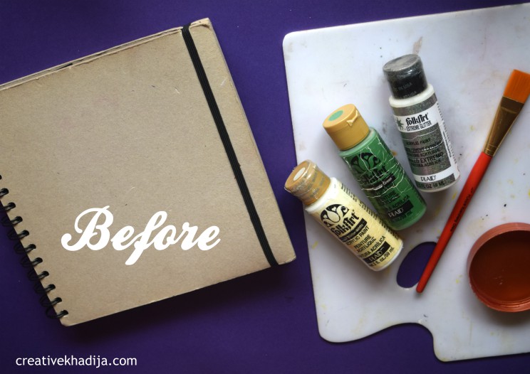 How To Decorate Art Journal Cover with Pakistan Independence Day Theme
