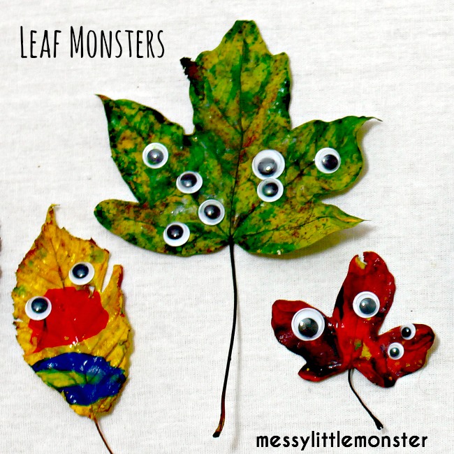 arts and crafts fun fall activities leaf monsters