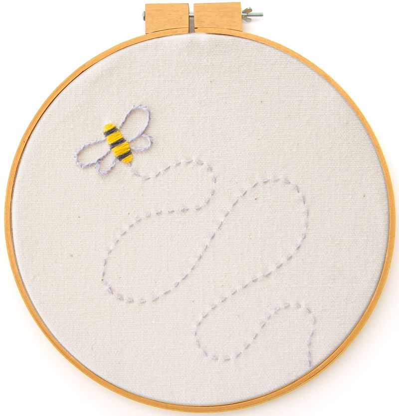 basic embroidery stitches for beginner bee design