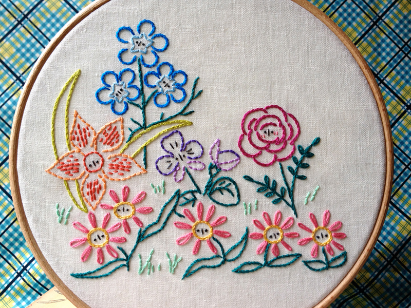 basic embroidery stitches for beginner garden patch