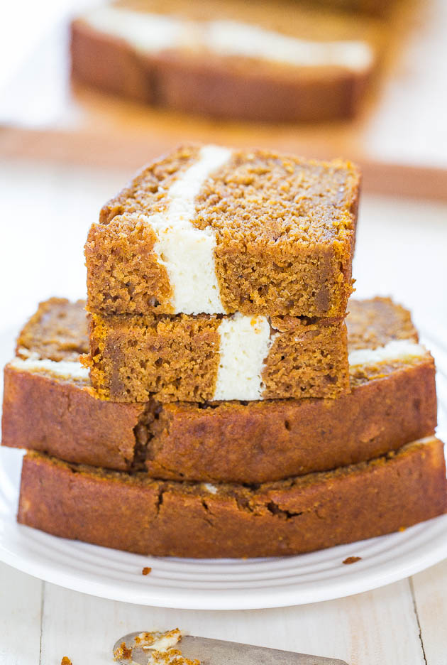 fresh pumpkin bread recipe cream cheese filled bread