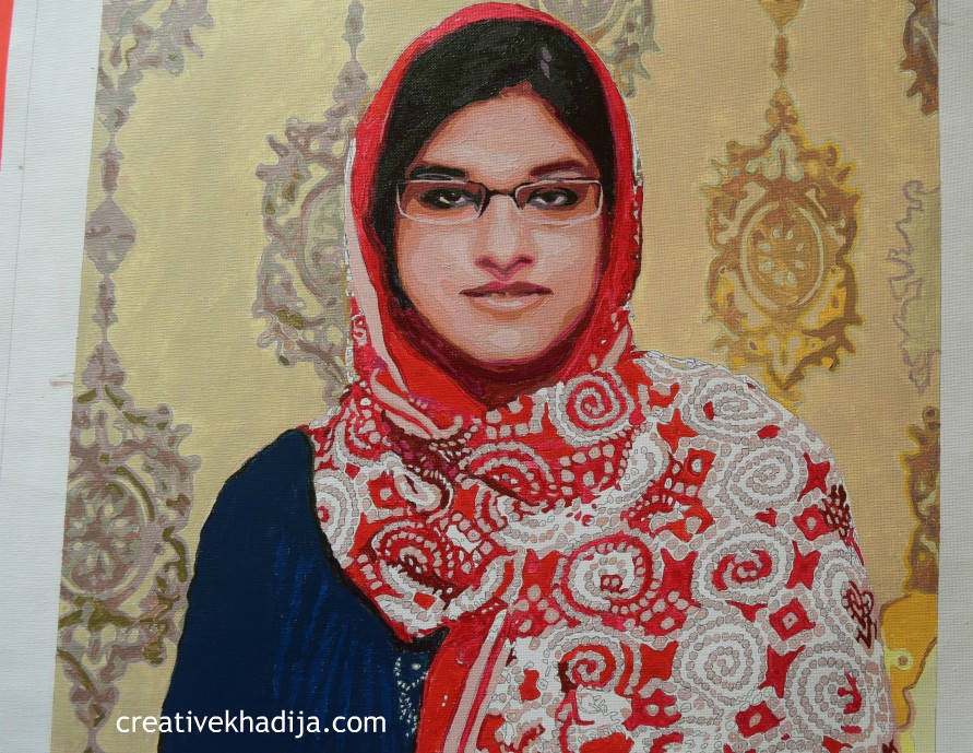 Creative Khadija Self Portrait Painting