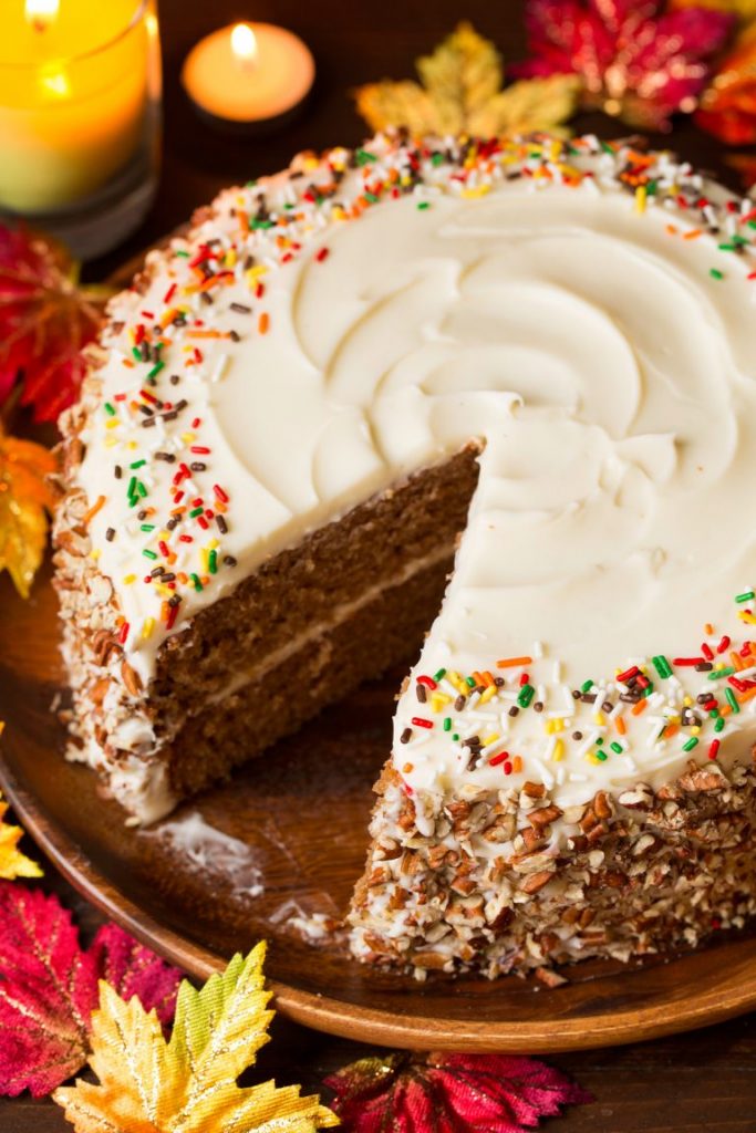 how to make a simple cake for fall cream cheese frosting cake