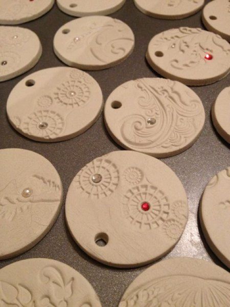 salt clay crafts for you to try round disc