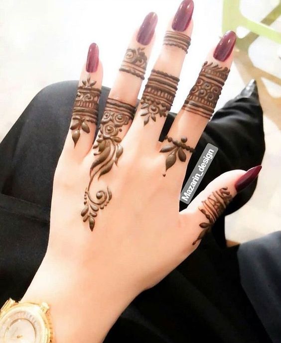 70 Minimal Henna Designs : Lace Henna On 4th Finger I Take You | Wedding  Readings | Wedding Ideas | Wedding Dresses | Wedding Theme