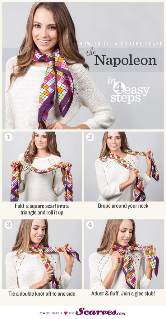 how to tie a scarf napoleon style
