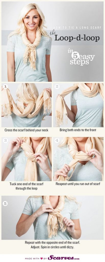 how to tie a scarf loop d loop