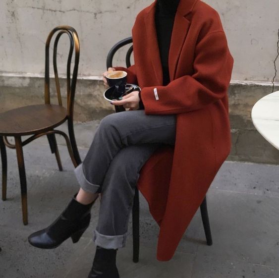 winter inspired outfits to wear to work long coat