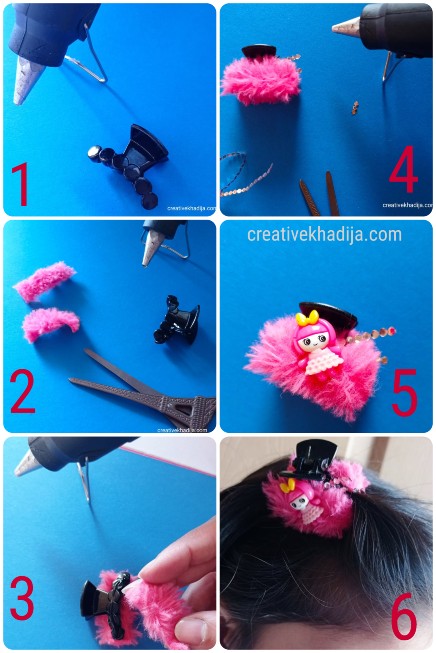 5 Minute Crafts For Kids | DIY Girls Hair Clip | Creative Khadija Easy  Crafts
