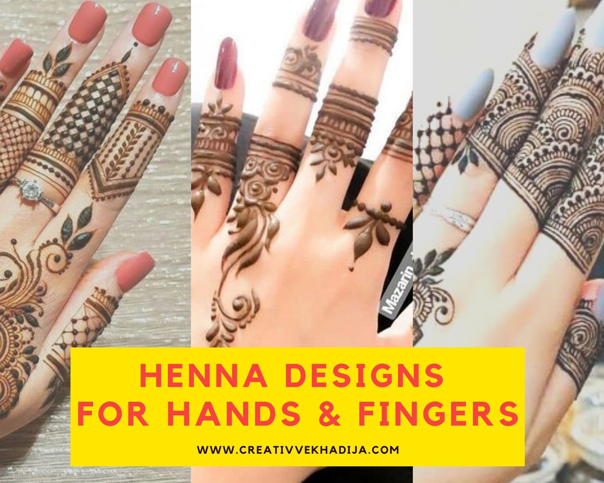 Easy DIY mehndi henna design on fingers - YouTube