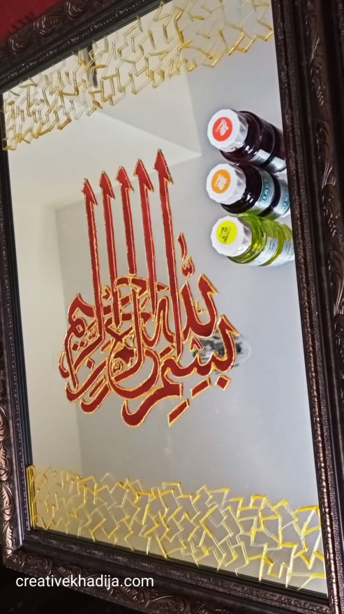 Ic Calligraphy Glass Painting On, How To Do Mirror Painting