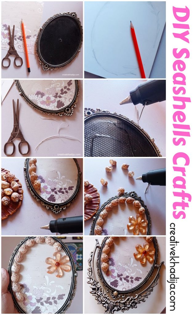 DIY Mirror Decor | Easy Art Ideas using Seashells | Seashell crafts tutorials