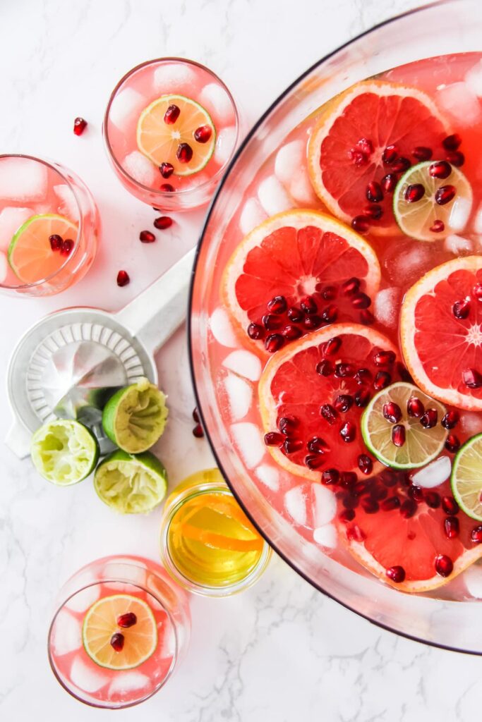fruity summer refreshing drinks grapefruit punch