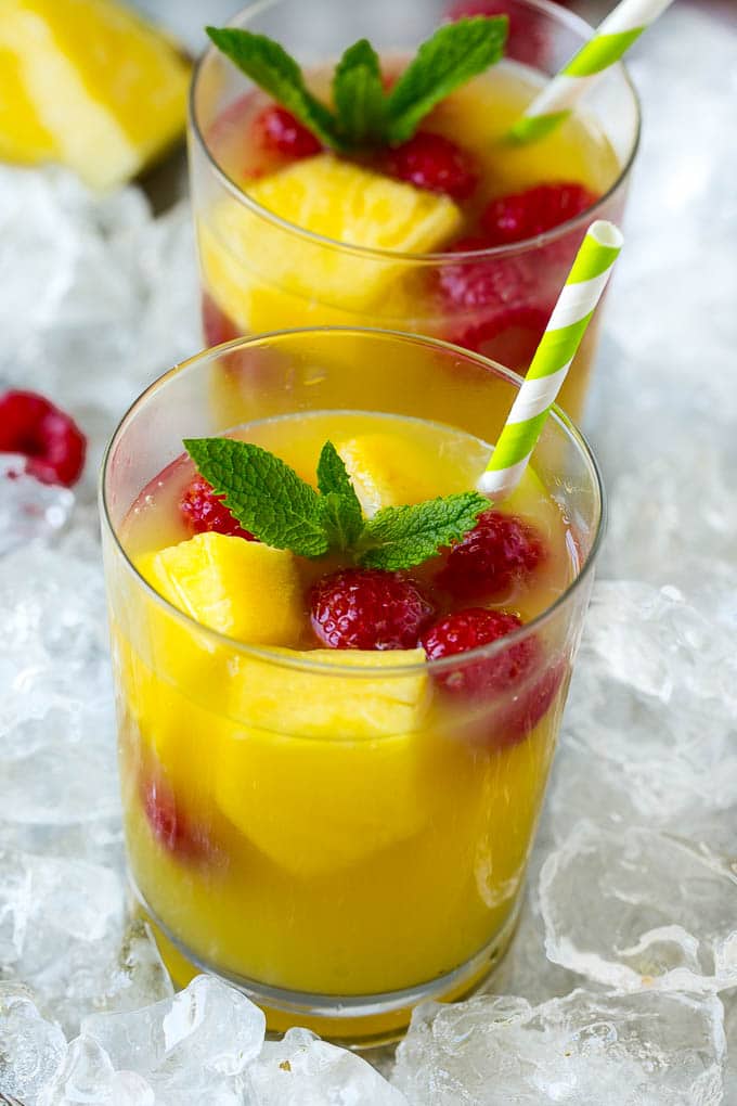 fruity summer refreshing drinks pineapple punch