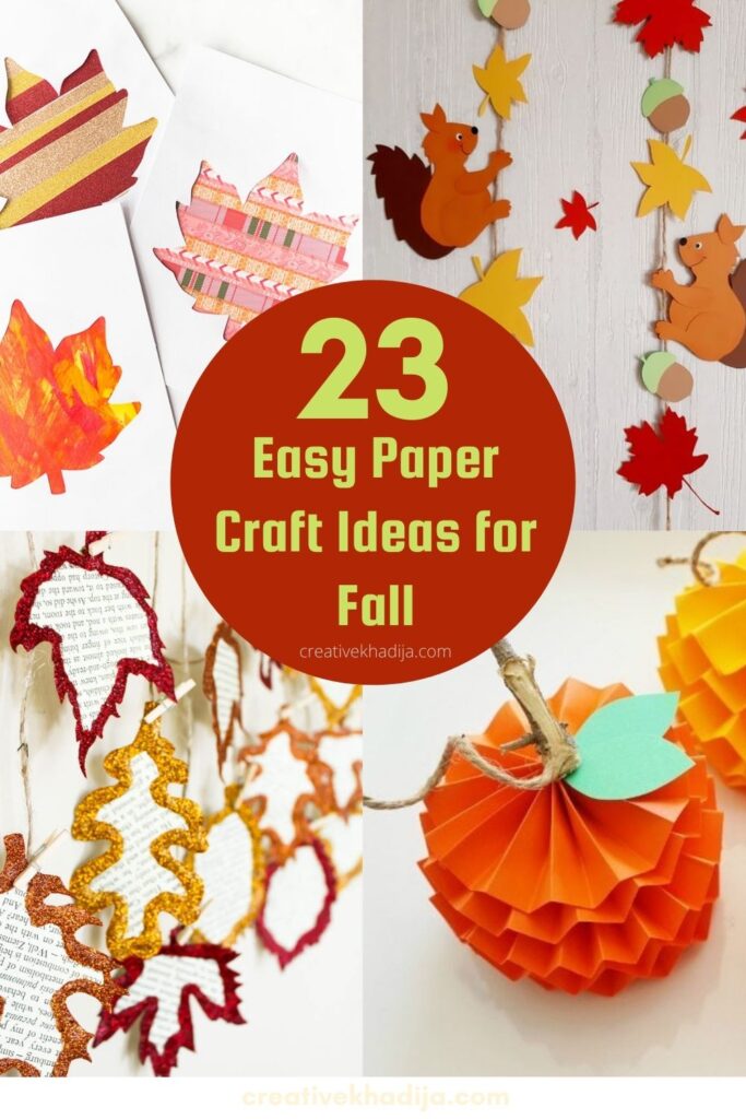 fall and autumn easy paper craft ideas