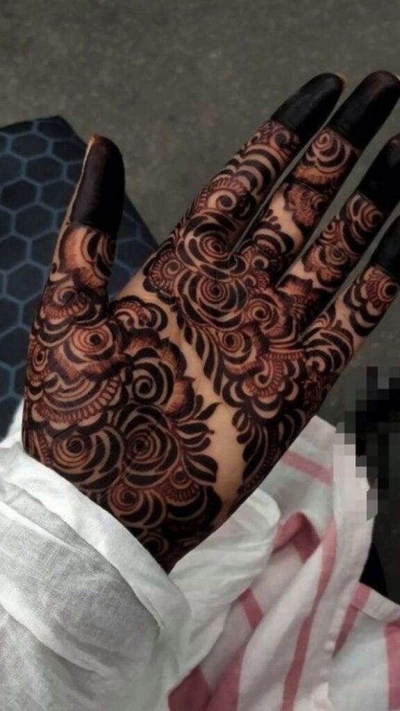 easy henna designs for brides rosette