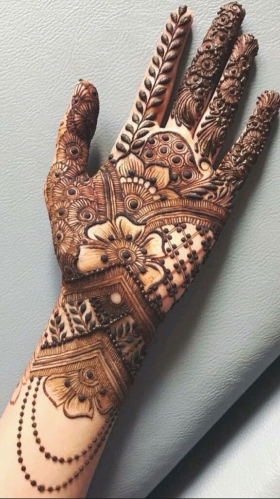 easy henna designs for brides abstract design
