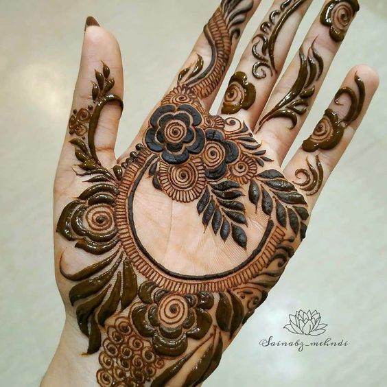 elegant henna designs for bridemaids flower design