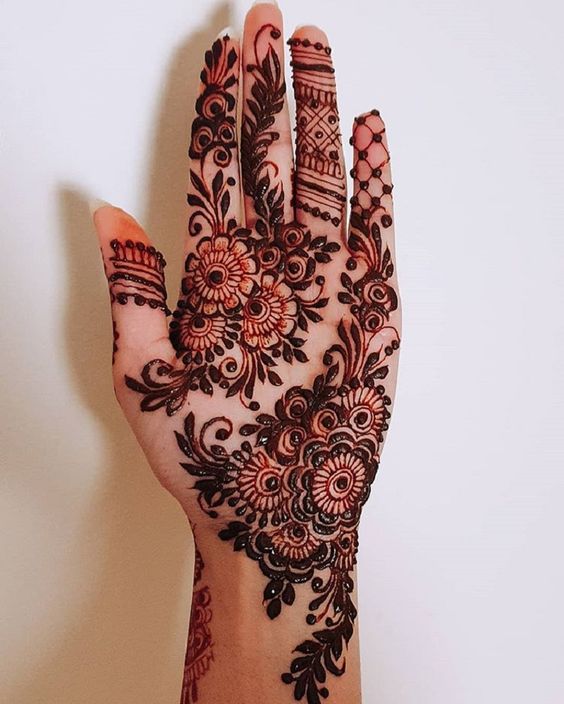 elegant henna designs for bridemaids flower patterns