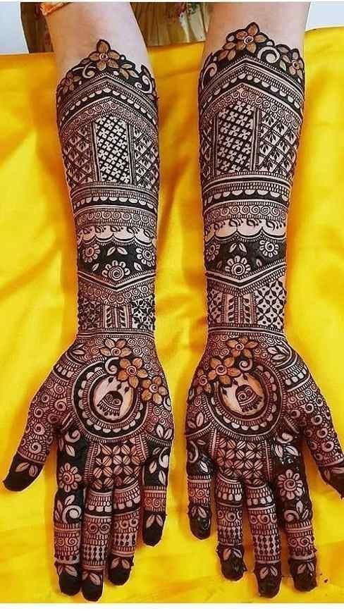 heavy bridal henna designs for hands bell design