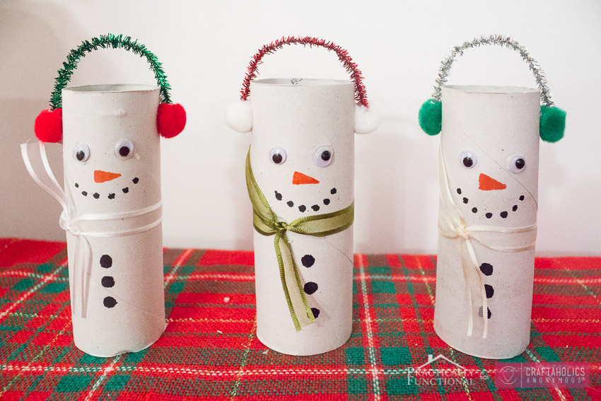 holiday toilet roll crafts snowman