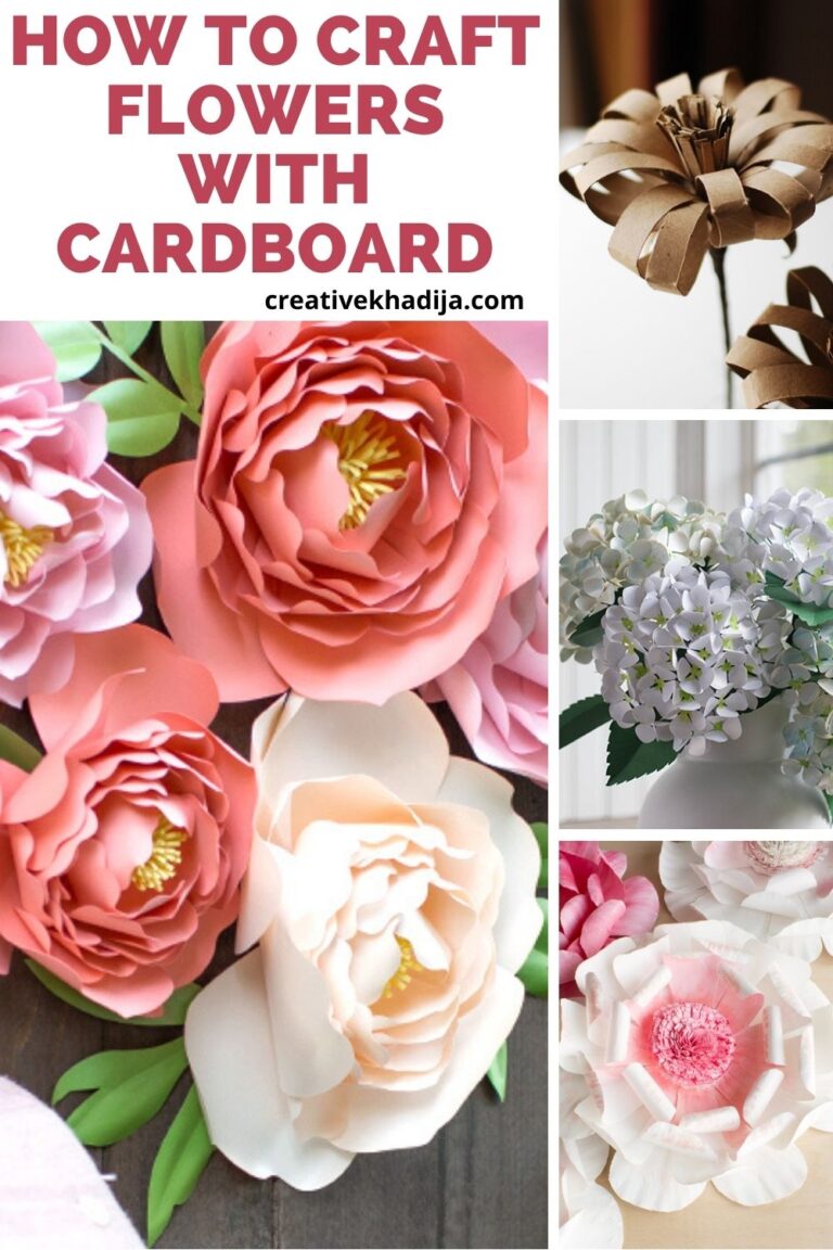 How To Craft Flowers with Cardboard | Creative Khadija Blog