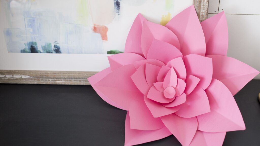 how to craft flowers with cardboard large flower