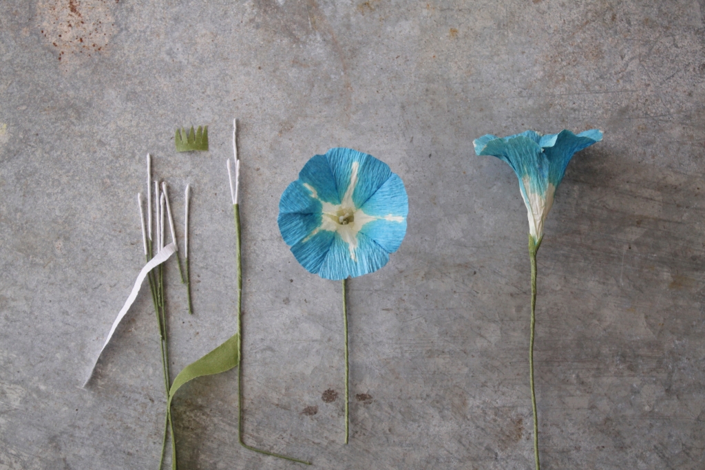 how to craft flowers with cardboard morning glory
