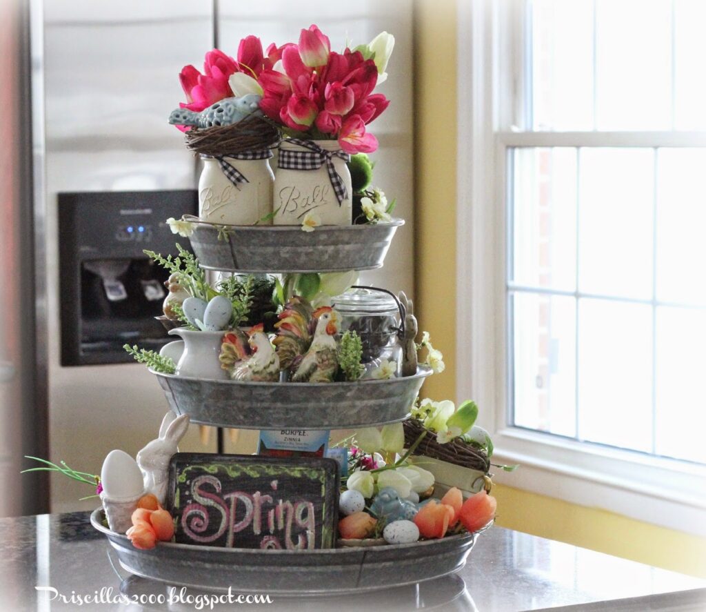 holiday and seasonal decor ideas for spring centerpiece