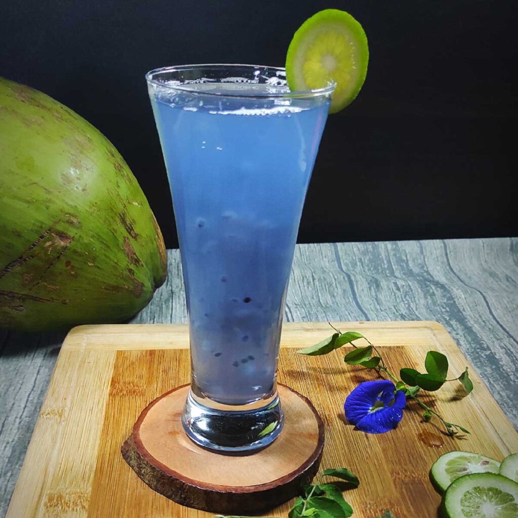 iftar food and drinks for ramadan blue coconut drink