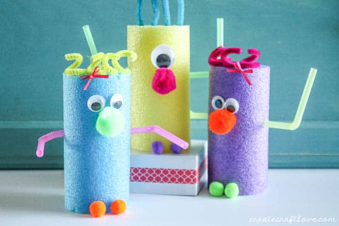kids summer crafts for boys pool noodle monster