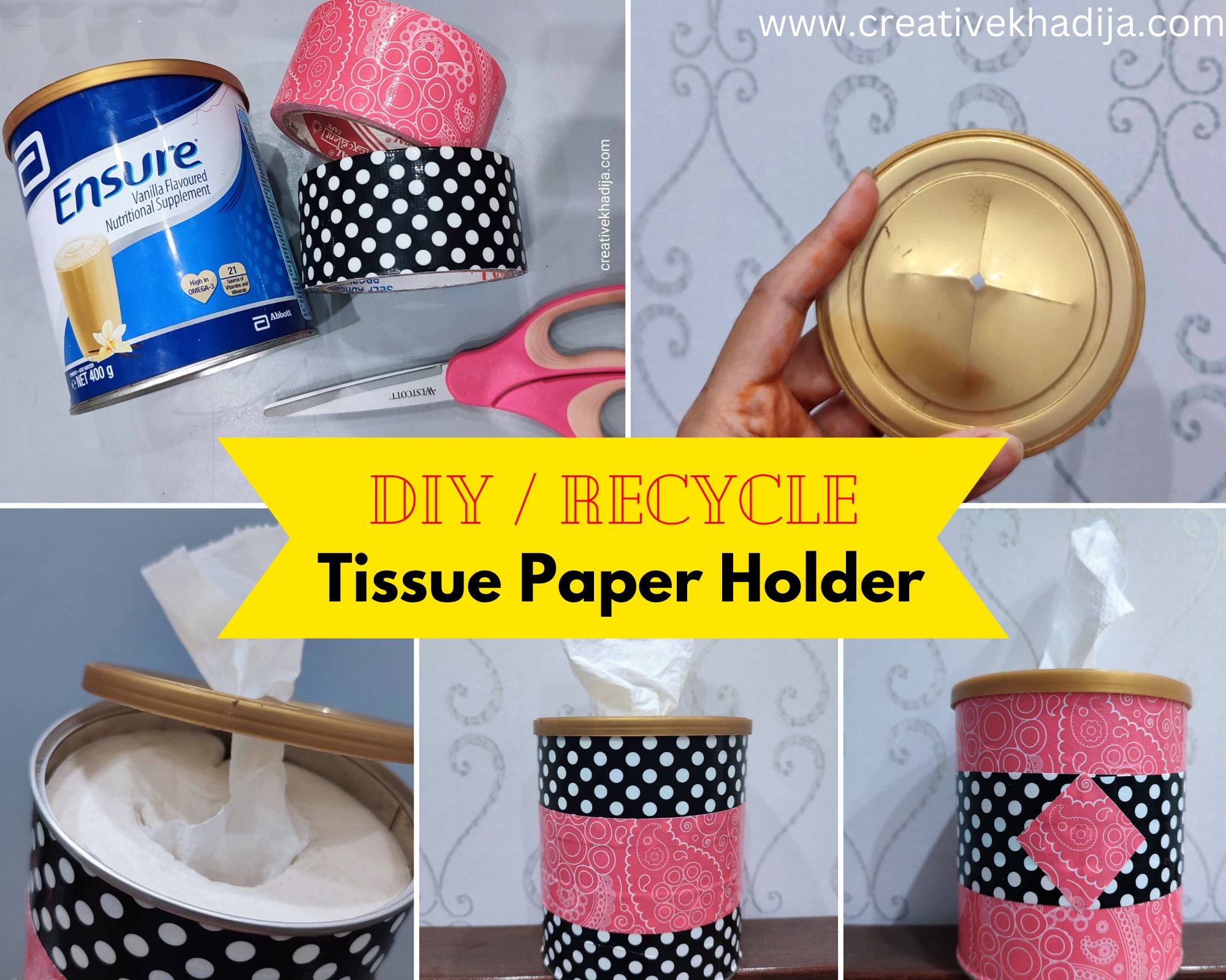 recycled-art-projects-DIY-ideas-tissue-paper-holder