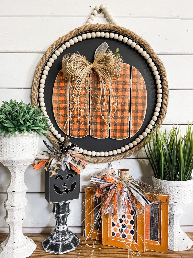 easy fall wreath ideas planked pumpkin wreath