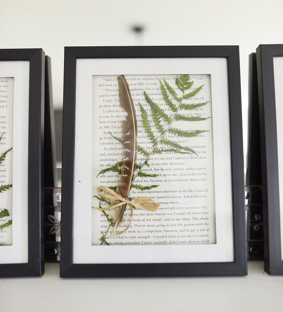 easy fall crafts ideas framed fern display